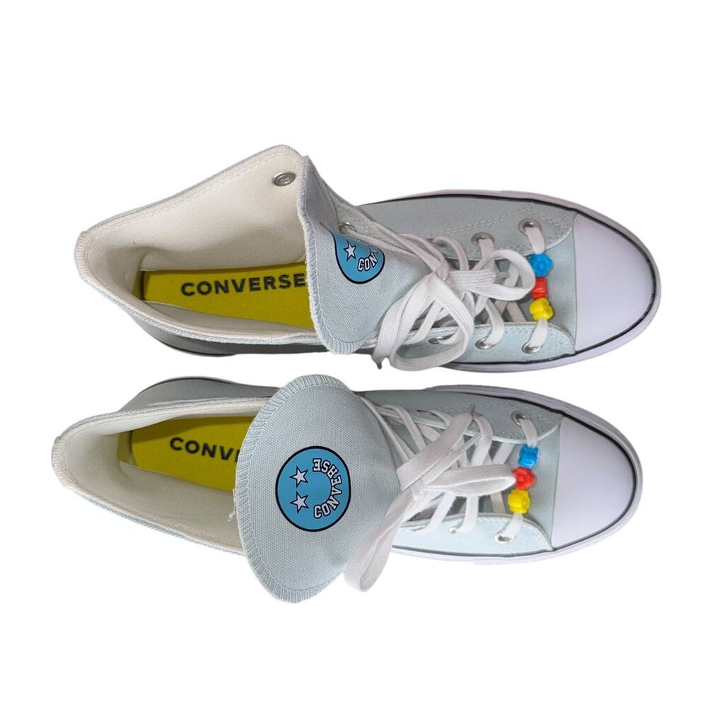 Chuck Taylor Converse All Stars Lift Platform Smiles High Top Sneakers Size 10 - Picture 9 of 12